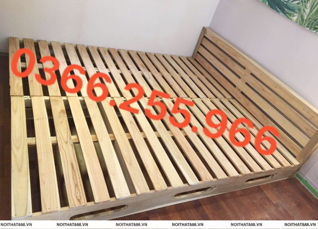 Giường pallet được làm bằng gỗ tự nhiên